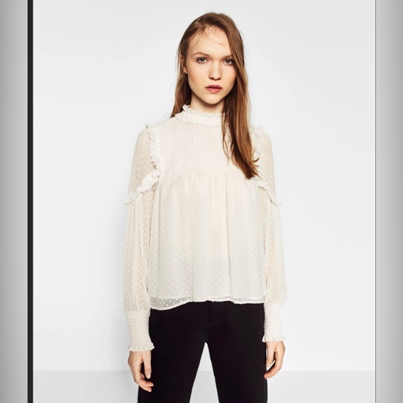 Zara Plumetis Top - Picture 3 of 4